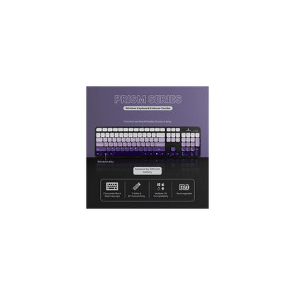 Volkano Prism Series Bluetooth Wireless Keyboard And Mouse Purple - Everyday Elektronics South Africa