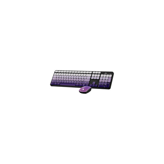 VOLKANO PRISM SERIES BLUETOOTH WIRELESS KEYBOARD AND MOUSE PURPLE
