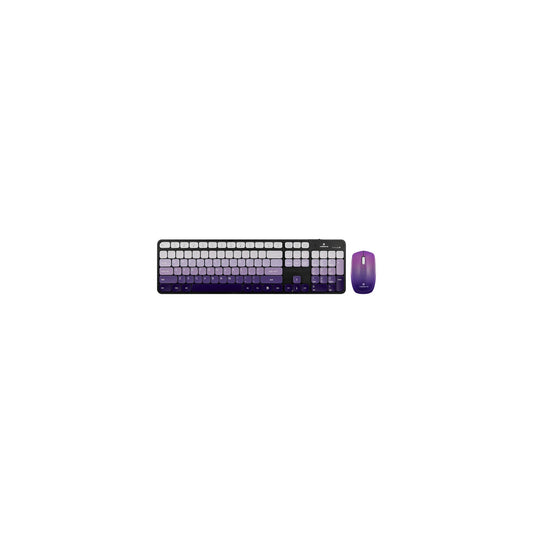 VOLKANO PRISM SERIES BLUETOOTH WIRELESS KEYBOARD AND MOUSE PURPLE