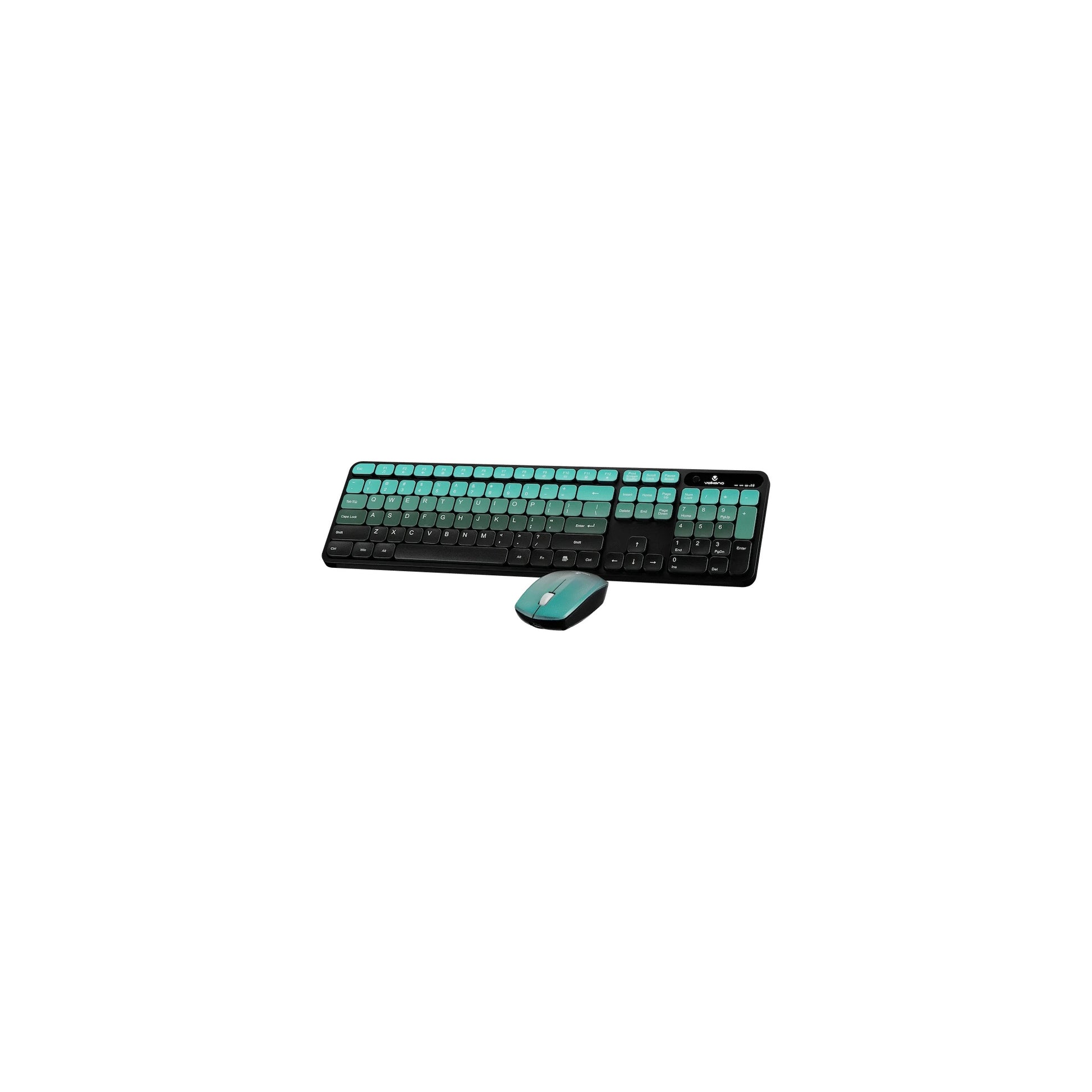Volkano Prism Series Bluetooth Wireless Keyboard And Mouse Teal - Everyday Elektronics South Africa