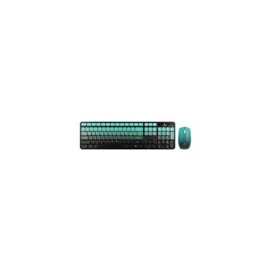 VOLKANO PRISM SERIES BLUETOOTH WIRELESS KEYBOARD AND MOUSE TEAL