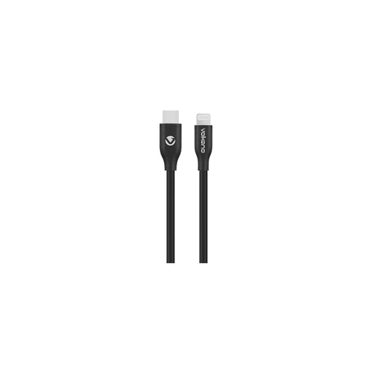 VOLKANO FLEXI SERIES TYPE C TO MFI LIGHTNING 25M 27W BLACK