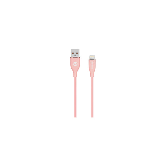 VOLKANO FLEXI SERIES USB TO MFI LIGHTNING 15M 27W PINK