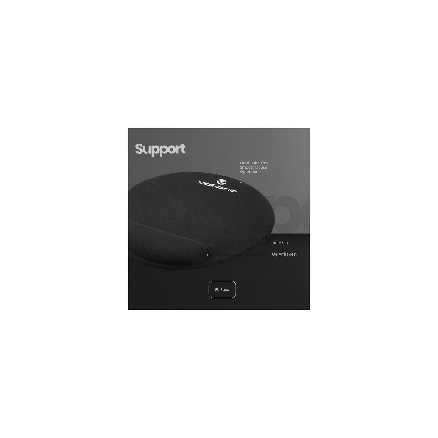 VOLKANO COMFORT SERIES GEL MOUSE PAD