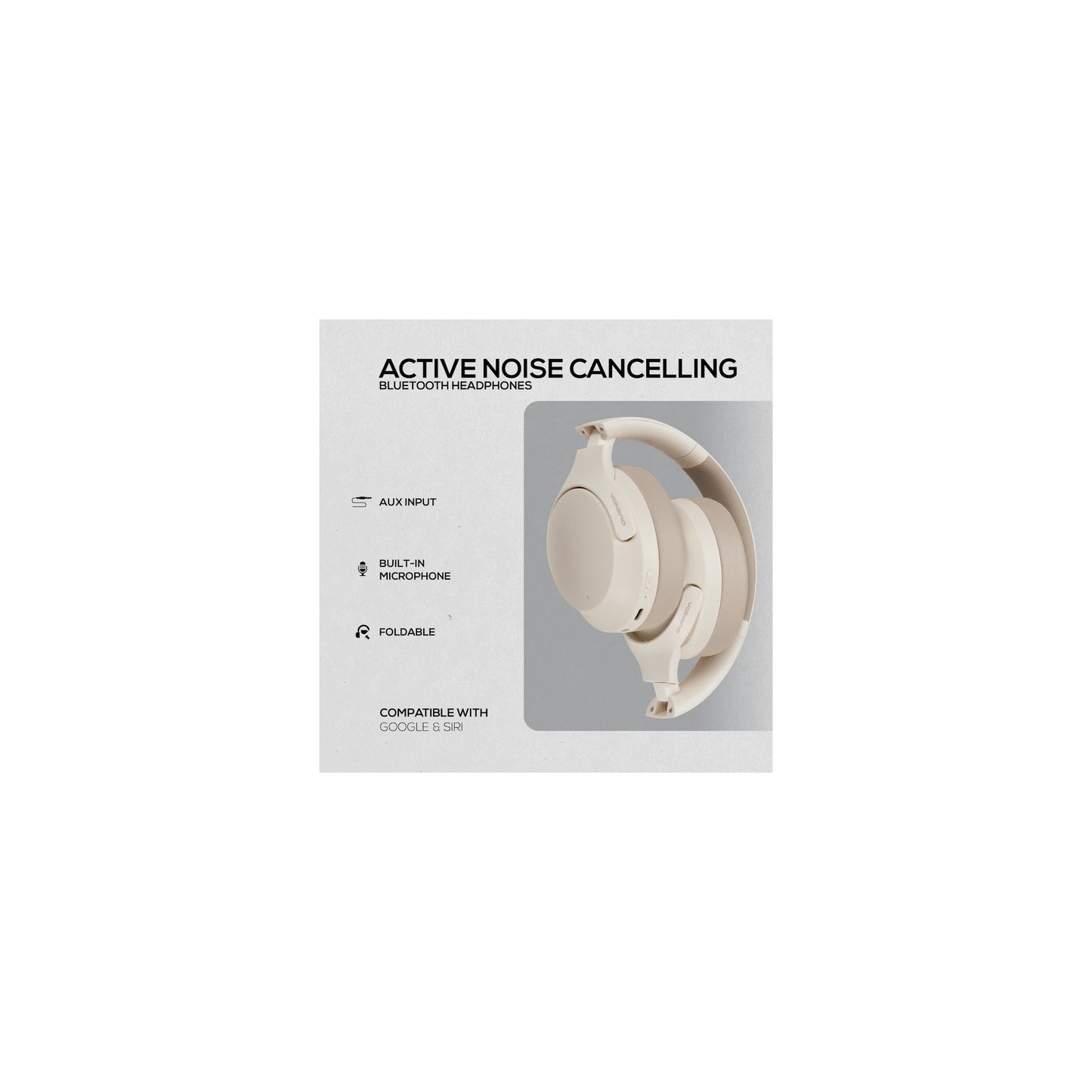 Volkano Odyssey Anc Bluetooth Wireless Headphone Nude - Everyday Elektronics South Africa