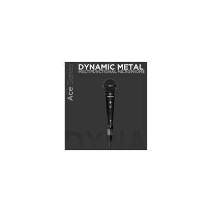 Volkano Ace Series Metal Wired Dynamic Vocal Microphone Black - Everyday Elektronics South Africa