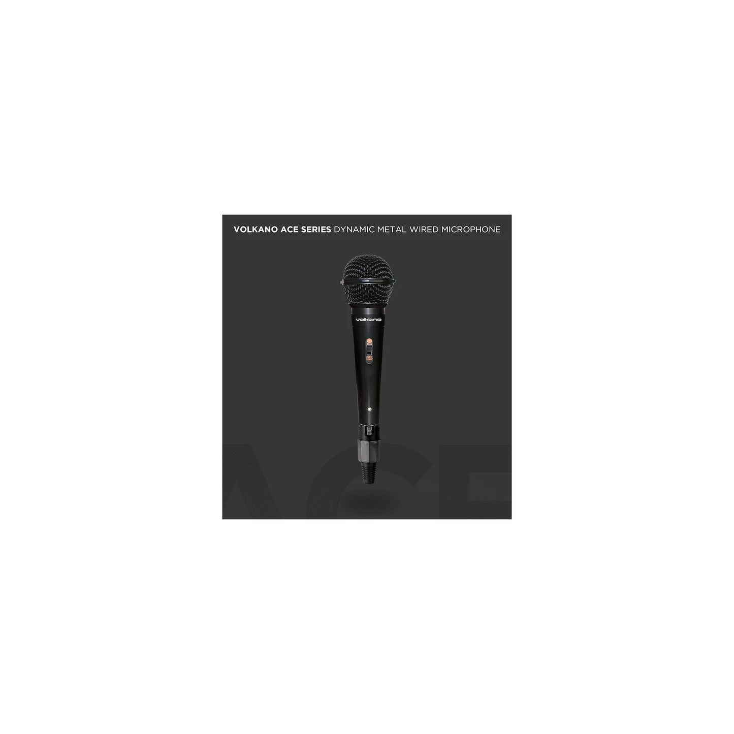 Volkano Ace Series Metal Wired Dynamic Vocal Microphone Black - Everyday Elektronics South Africa