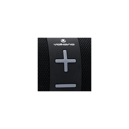 Volkano Flow Series Portable Bluetooth Speaker Black With Grey Buttons - Everyday Elektronics South Africa