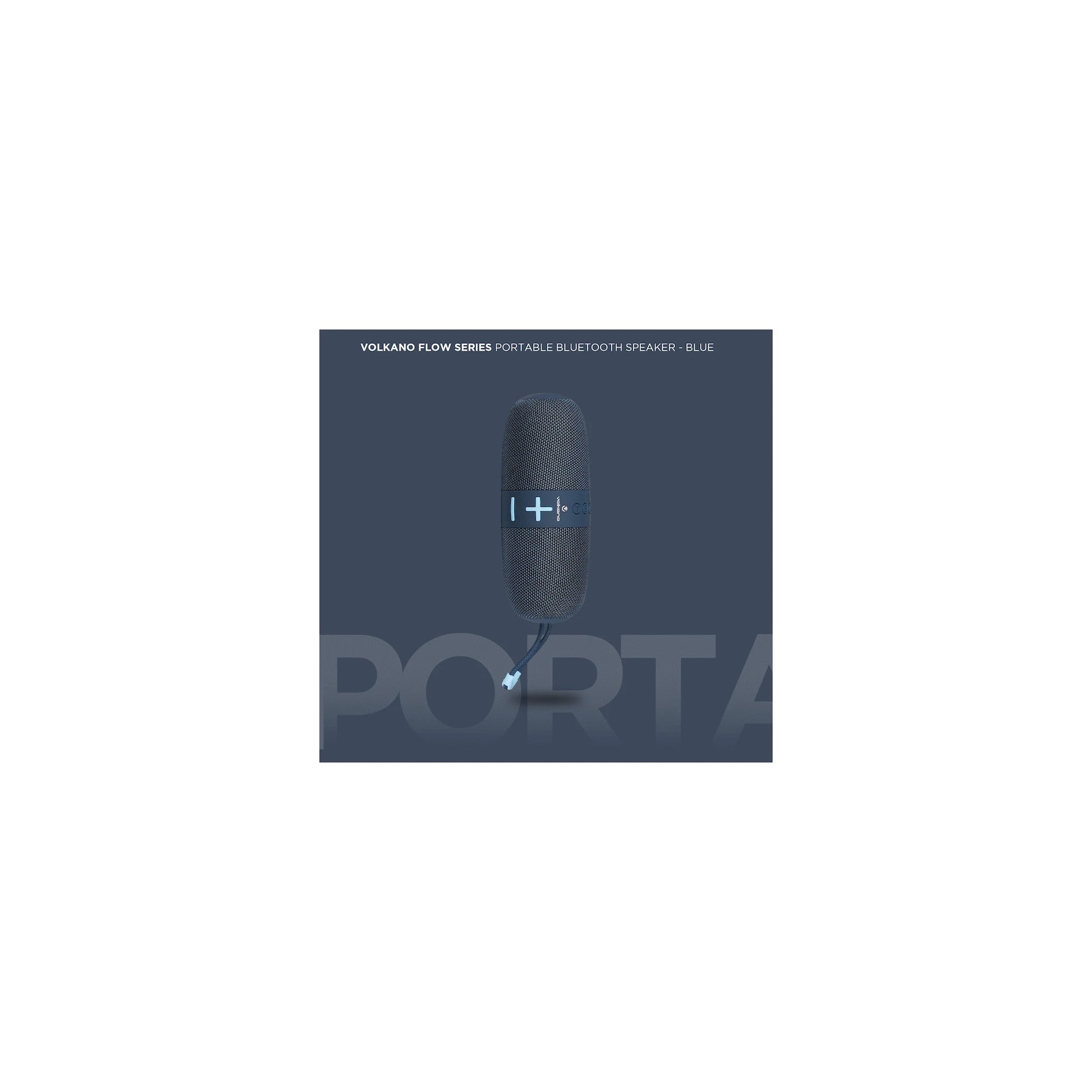 Volkano Flow Series Portable Bluetooth Speaker Blue With Blue Buttons - Everyday Elektronics South Africa