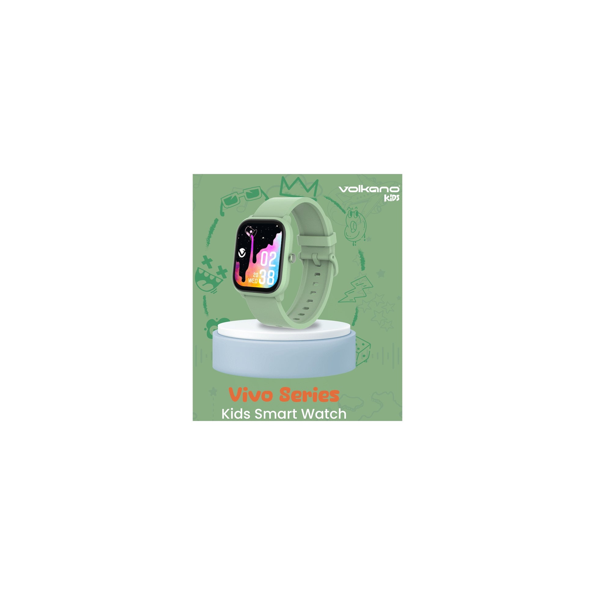 Volkano Vivo Series Kids Smart Watch Sage Green - Everyday Elektronics South Africa