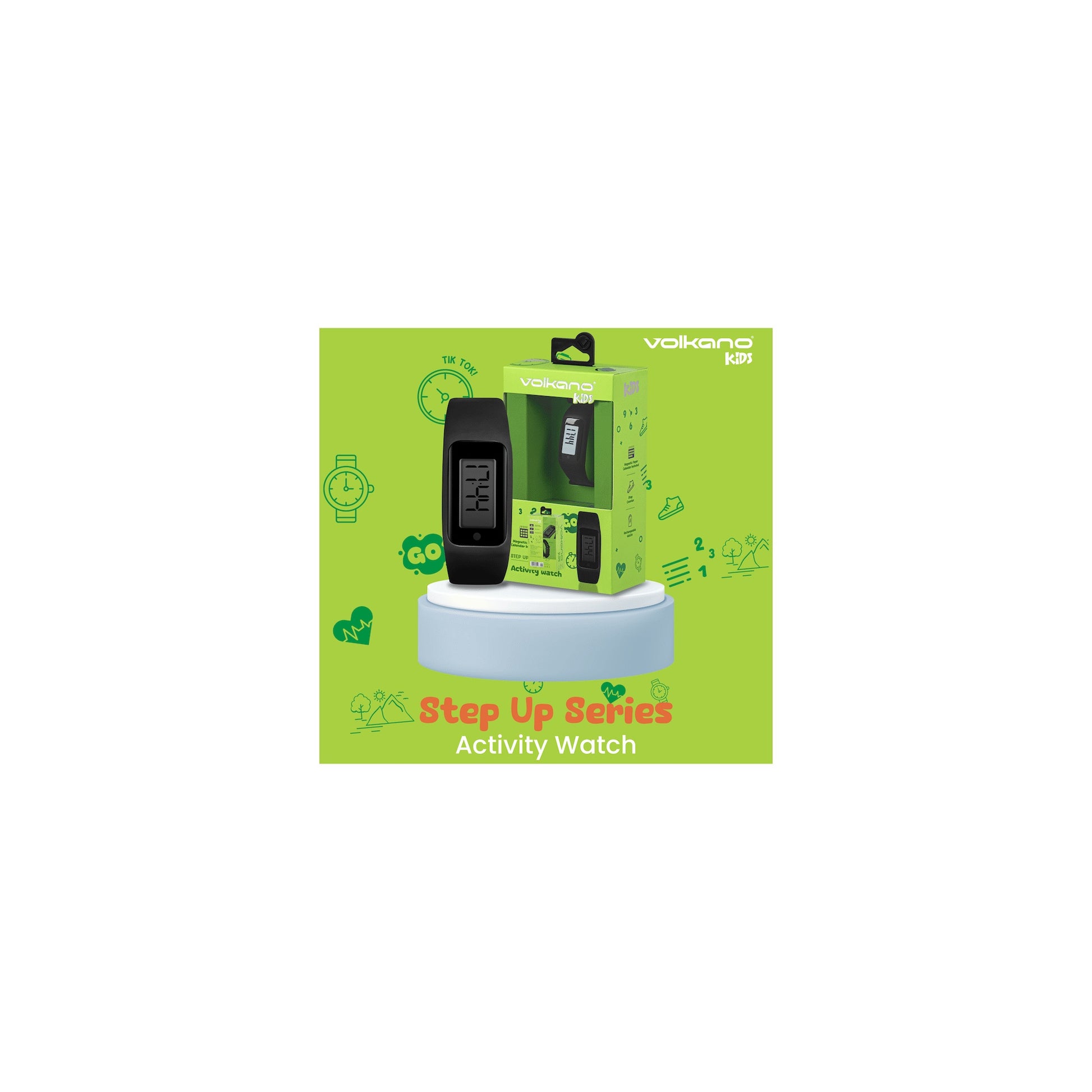 Volkano Step Up Series Activity Watch Black - Everyday Elektronics South Africa