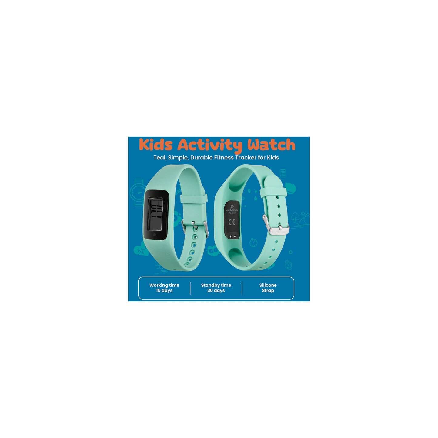 Volkano Step Up Series Activity Watch - Teal - Everyday Elektronics South Africa