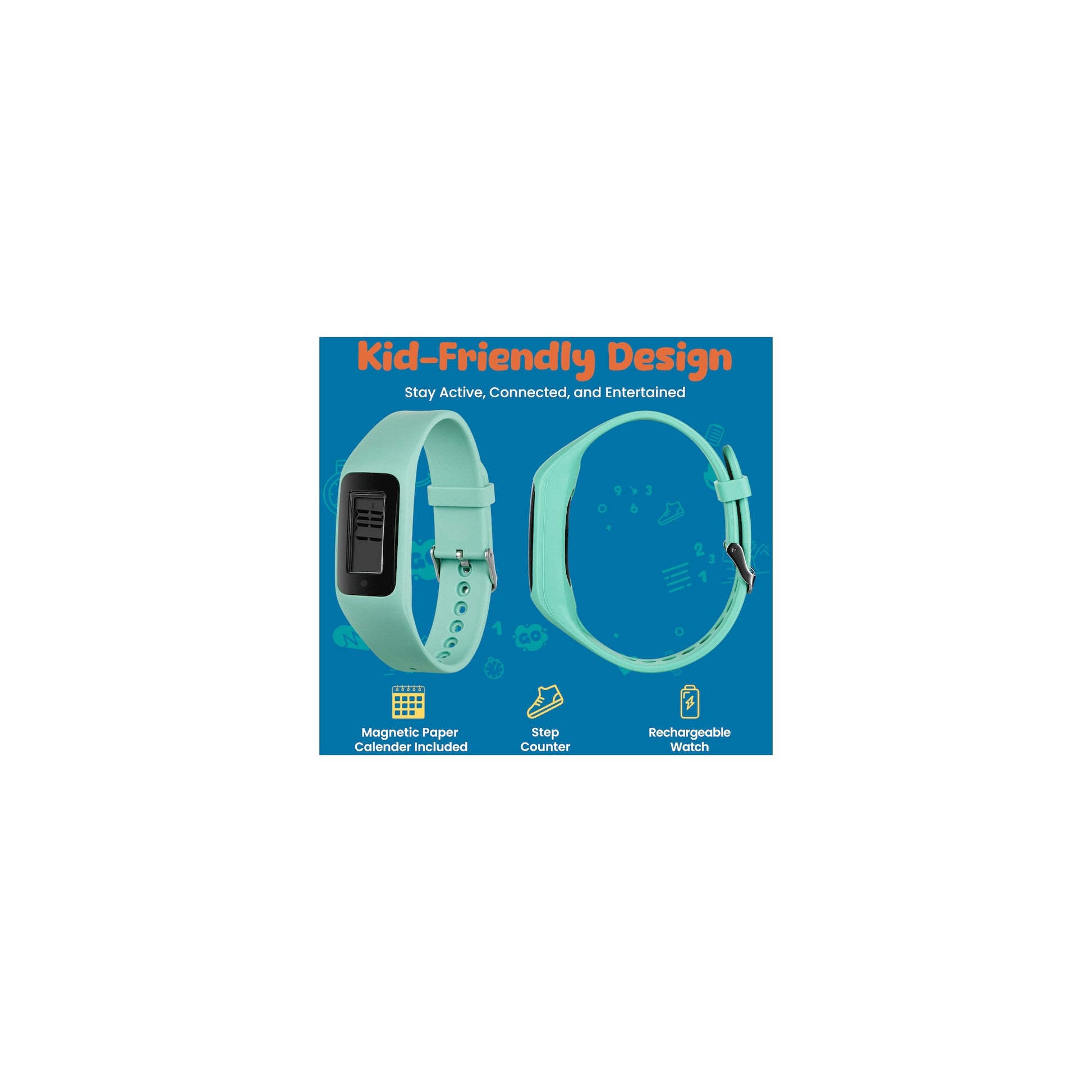 Volkano Step Up Series Activity Watch - Teal - Everyday Elektronics South Africa