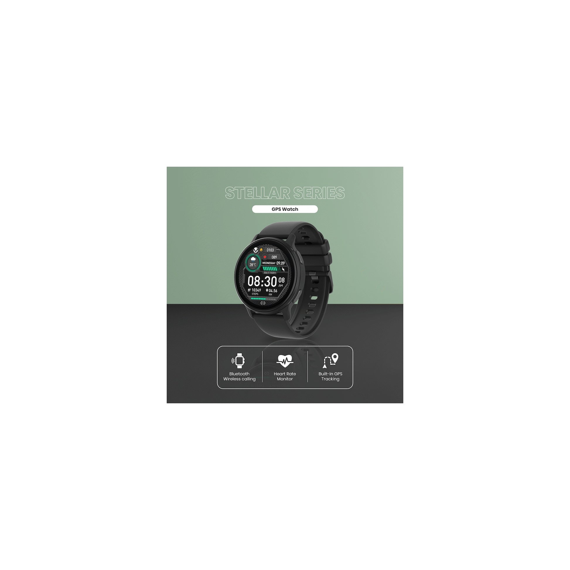 Volkano Stellar Series Gps Watch Black - Everyday Elektronics South Africa