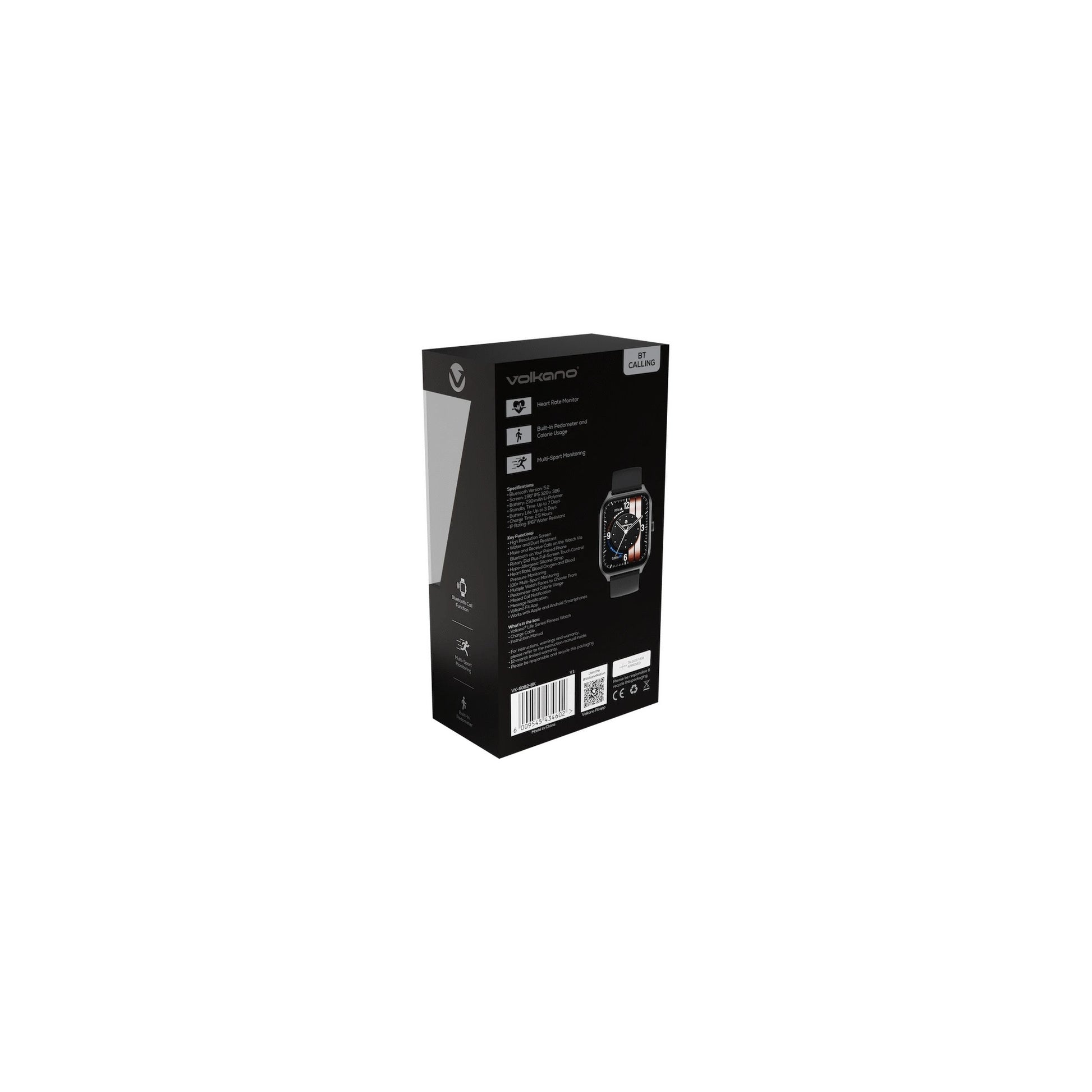 Volkano Life Series Smart Watches Black - Everyday Elektronics South Africa