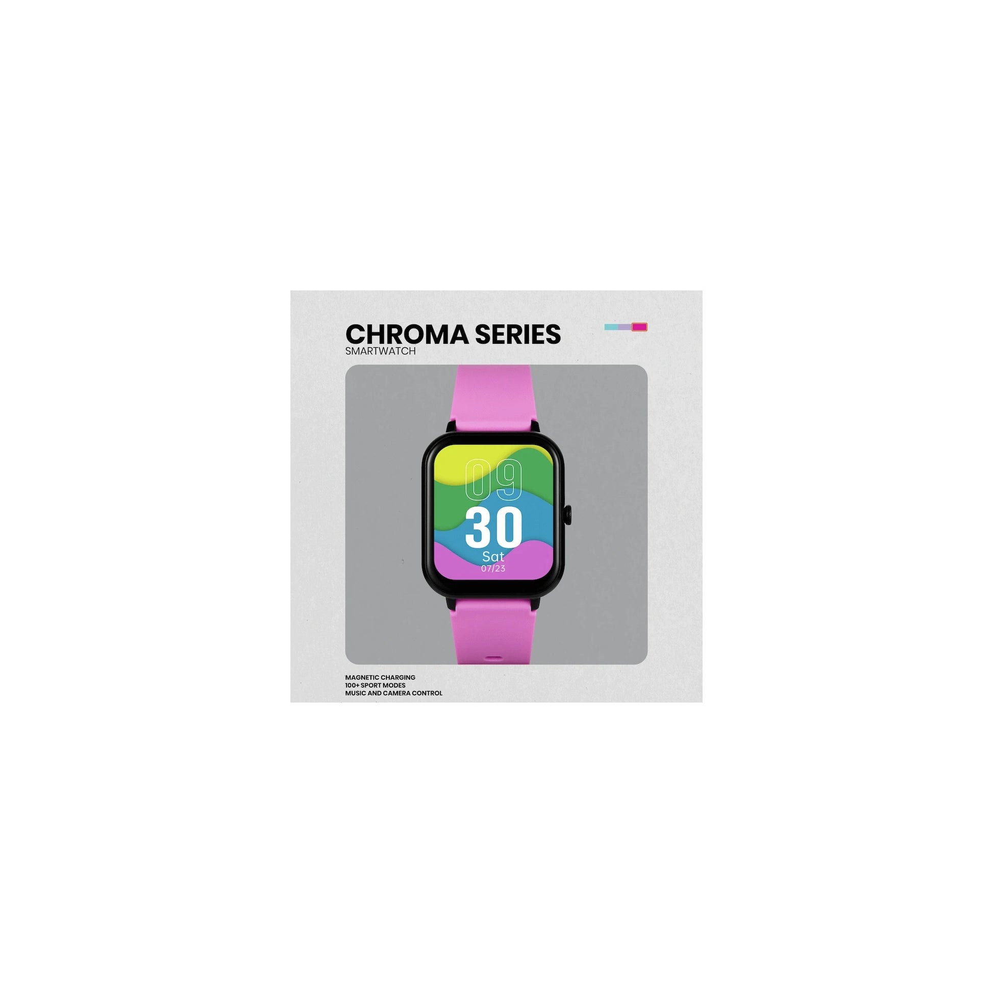 Volkano Chroma Series Smartwatch With Flamingo Pink Strap - Everyday Elektronics South Africa