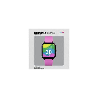 Volkano Chroma Series Smartwatch With Flamingo Pink Strap - Everyday Elektronics South Africa