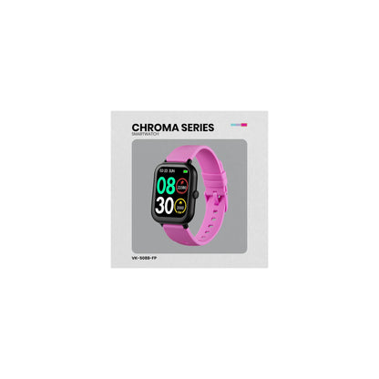 Volkano Chroma Series Smartwatch With Flamingo Pink Strap - Everyday Elektronics South Africa
