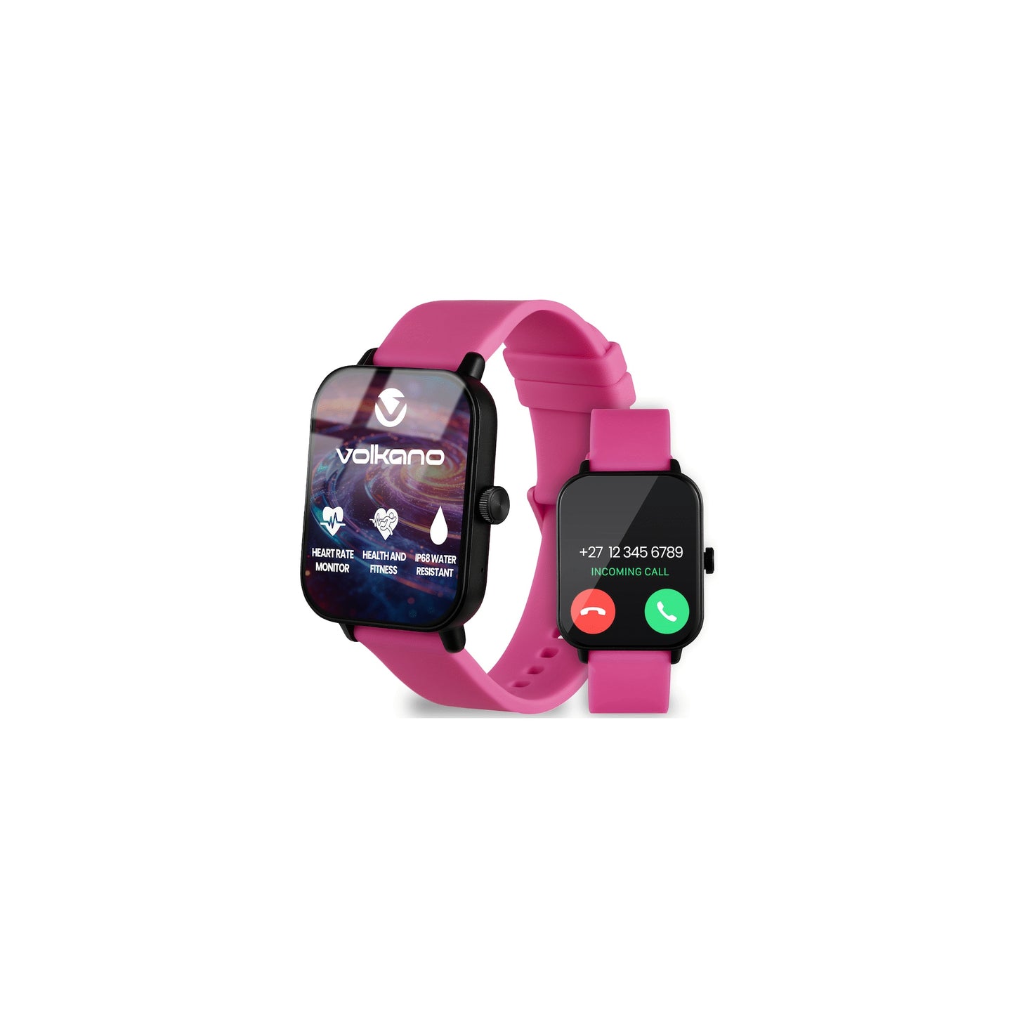Volkano Chroma Series Smartwatch With Pink Strap - Everyday Elektronics South Africa