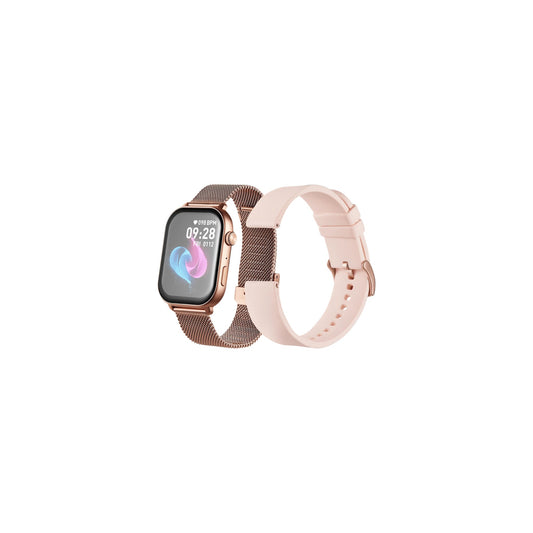 VOLKANO TRINITY SERIES SMARTWATCH WITH METAL MESH STRAP GOLD