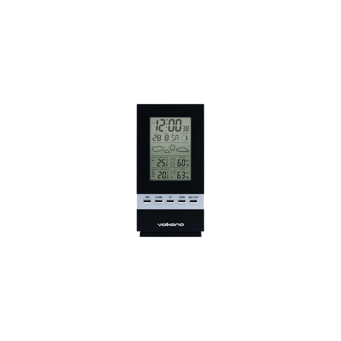 Volkano Dew Series Weather Station Black - Everyday Elektronics South Africa
