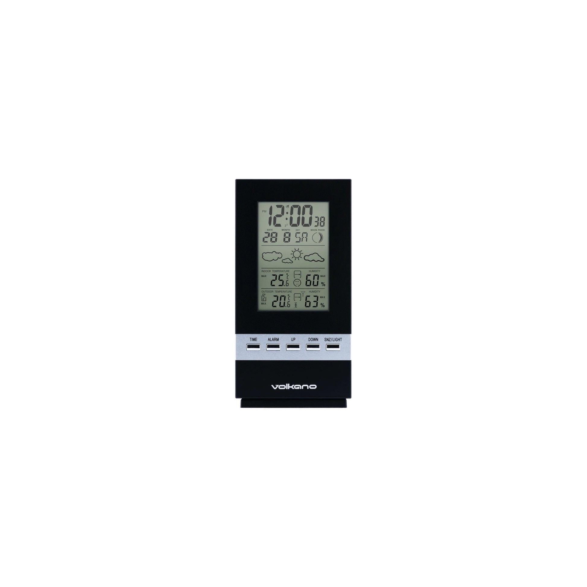 Volkano Dew Series Weather Station Black - Everyday Elektronics South Africa