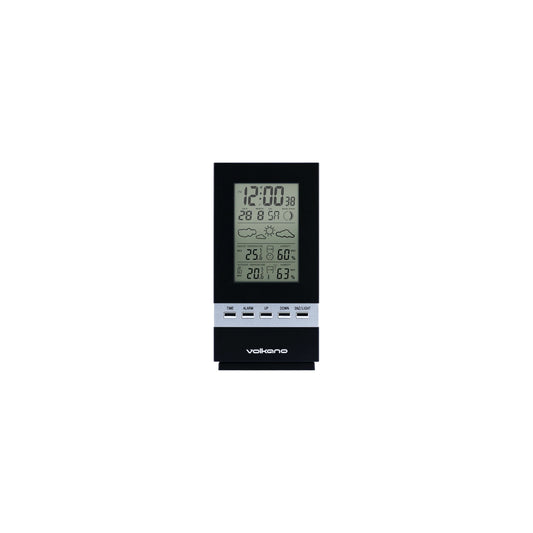 Volkano Dew Series Weather Station Black - Everyday Elektronics South Africa