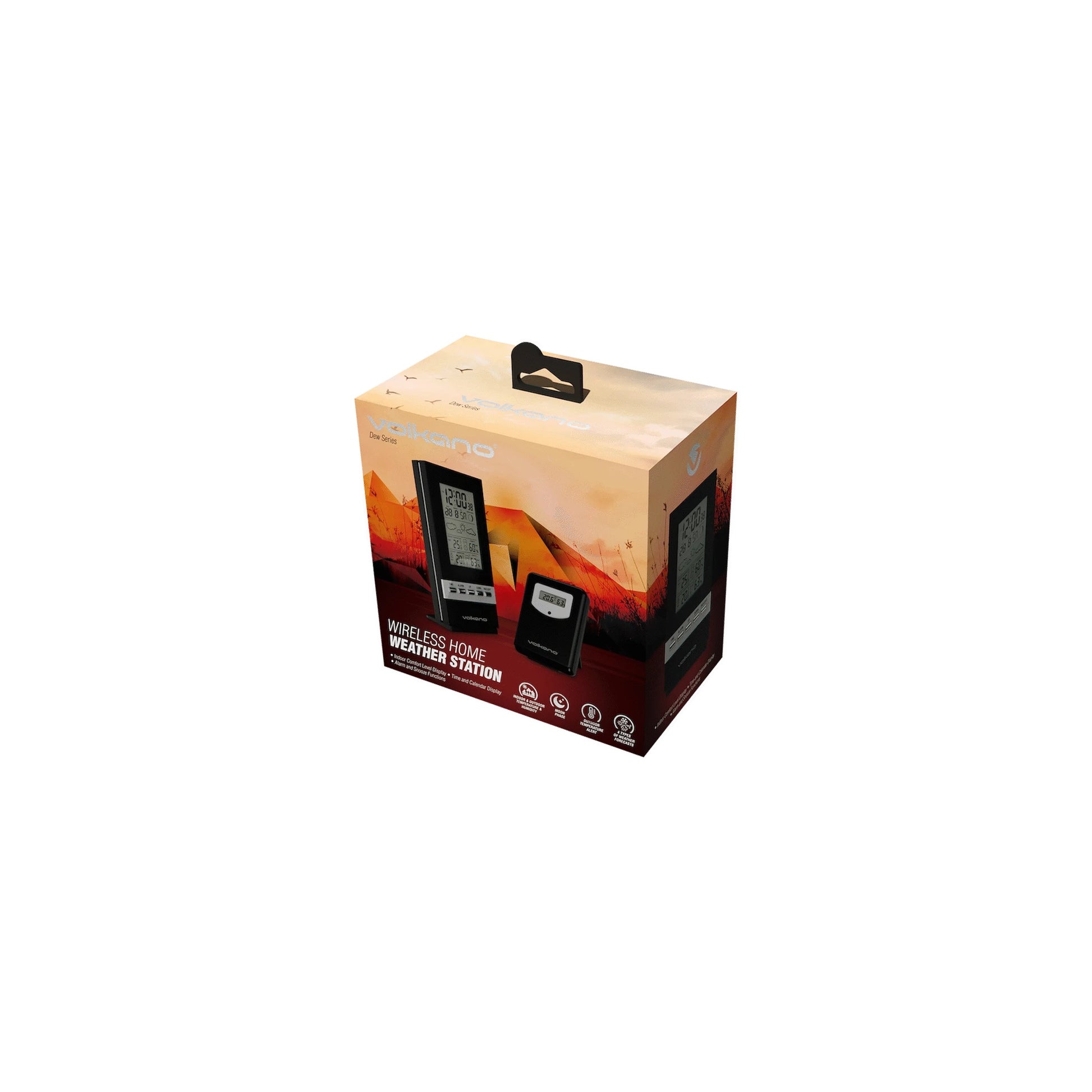 Volkano Dew Series Weather Station Black - Everyday Elektronics South Africa
