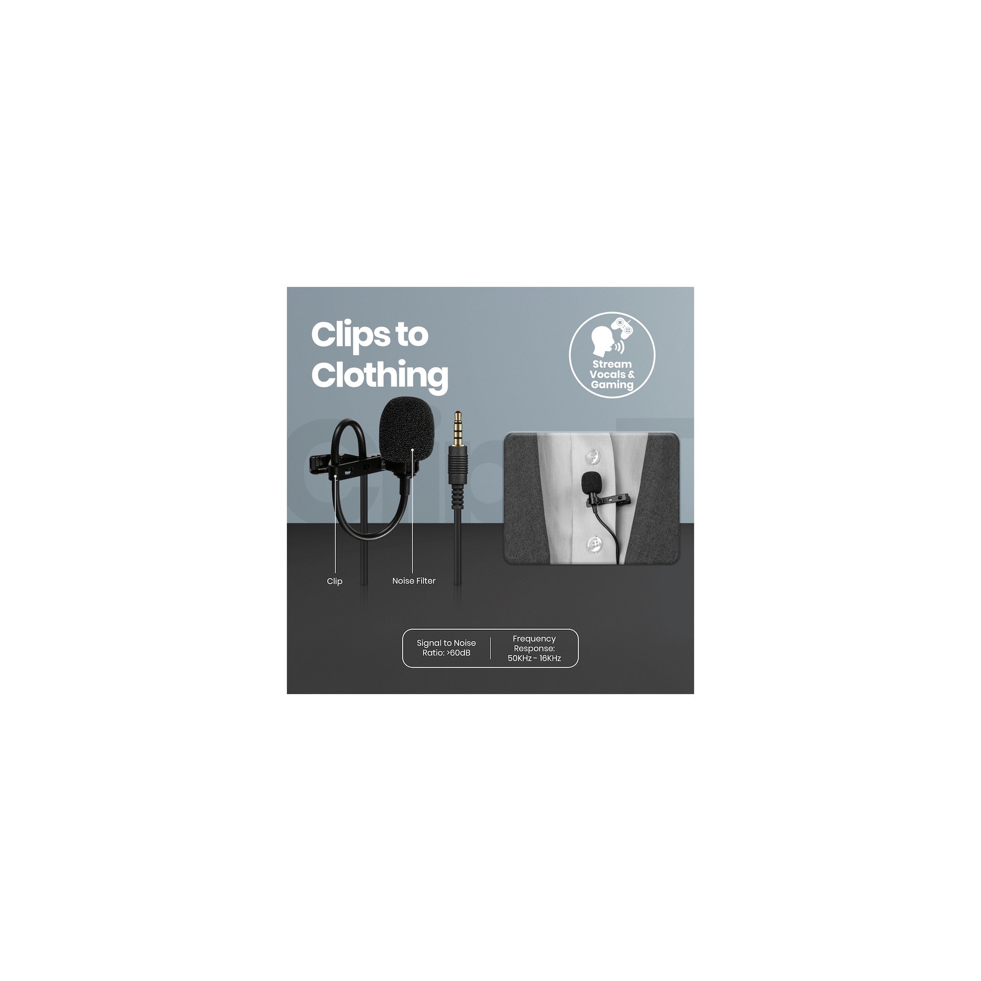 Volkano Clip Series 35Mm Tieclip Microphone - Everyday Elektronics South Africa