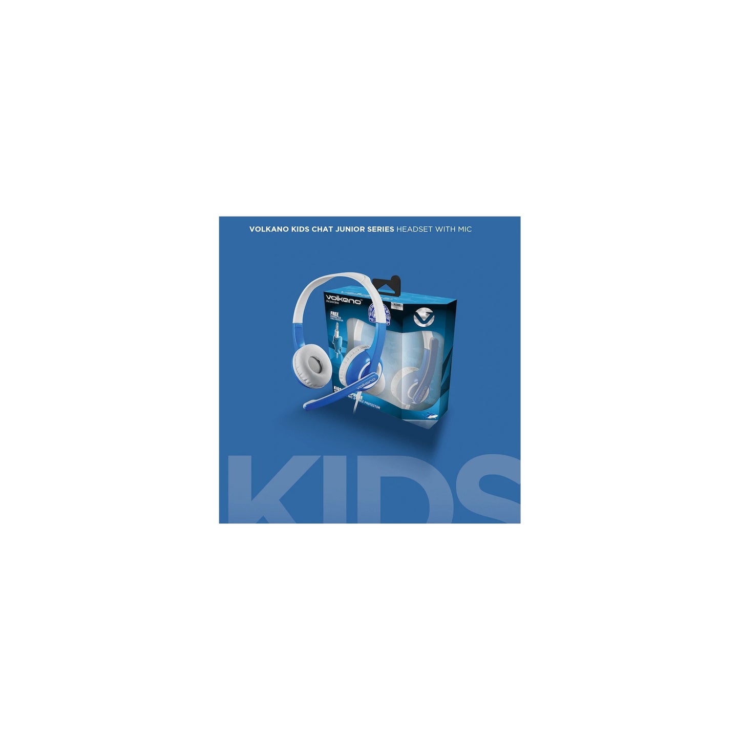 Volkano Kids Chat Junior Series Headset With Mic Blue - Everyday Elektronics South Africa