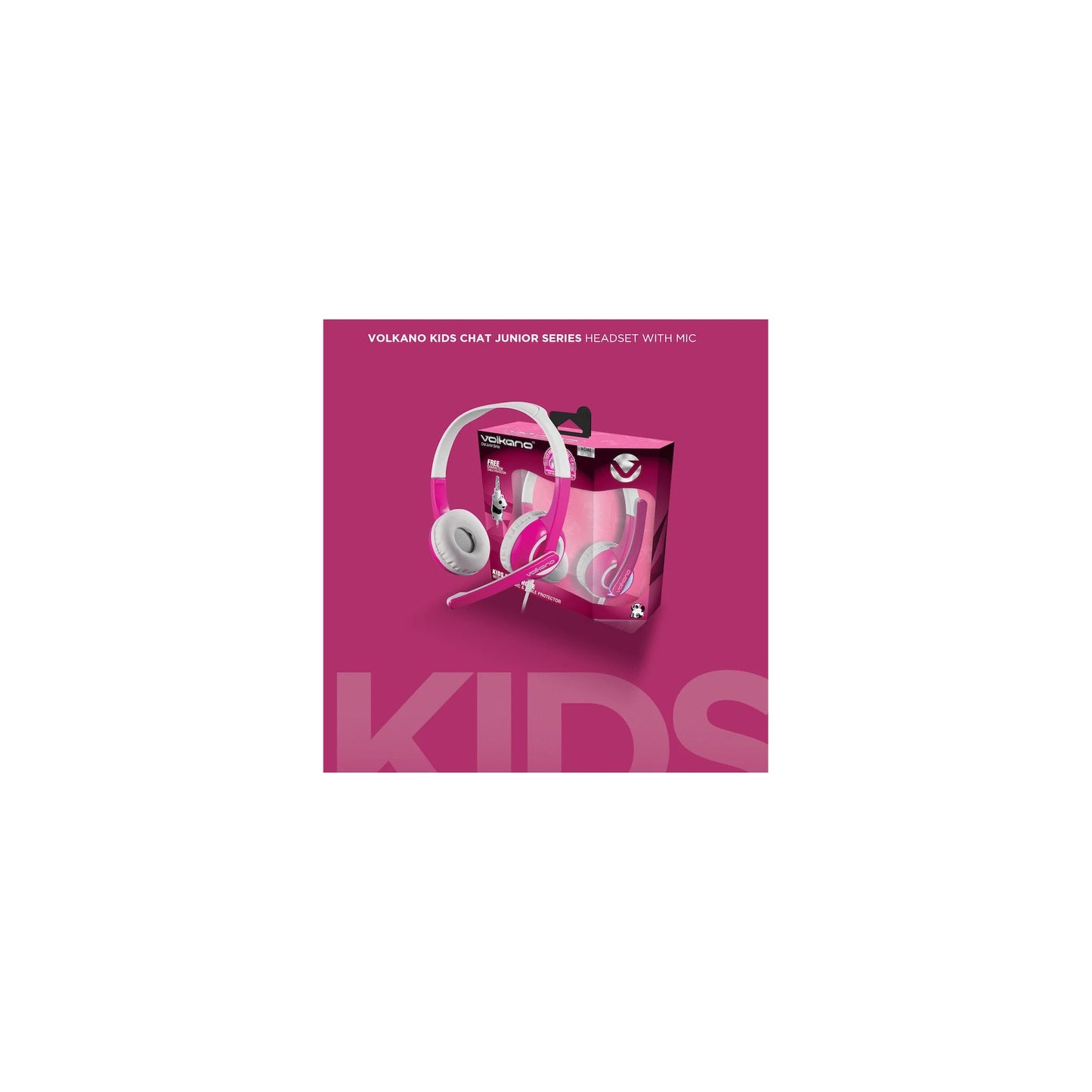 Volkano Kids Chat Junior Series Headset With Mic Pink - Everyday Elektronics South Africa