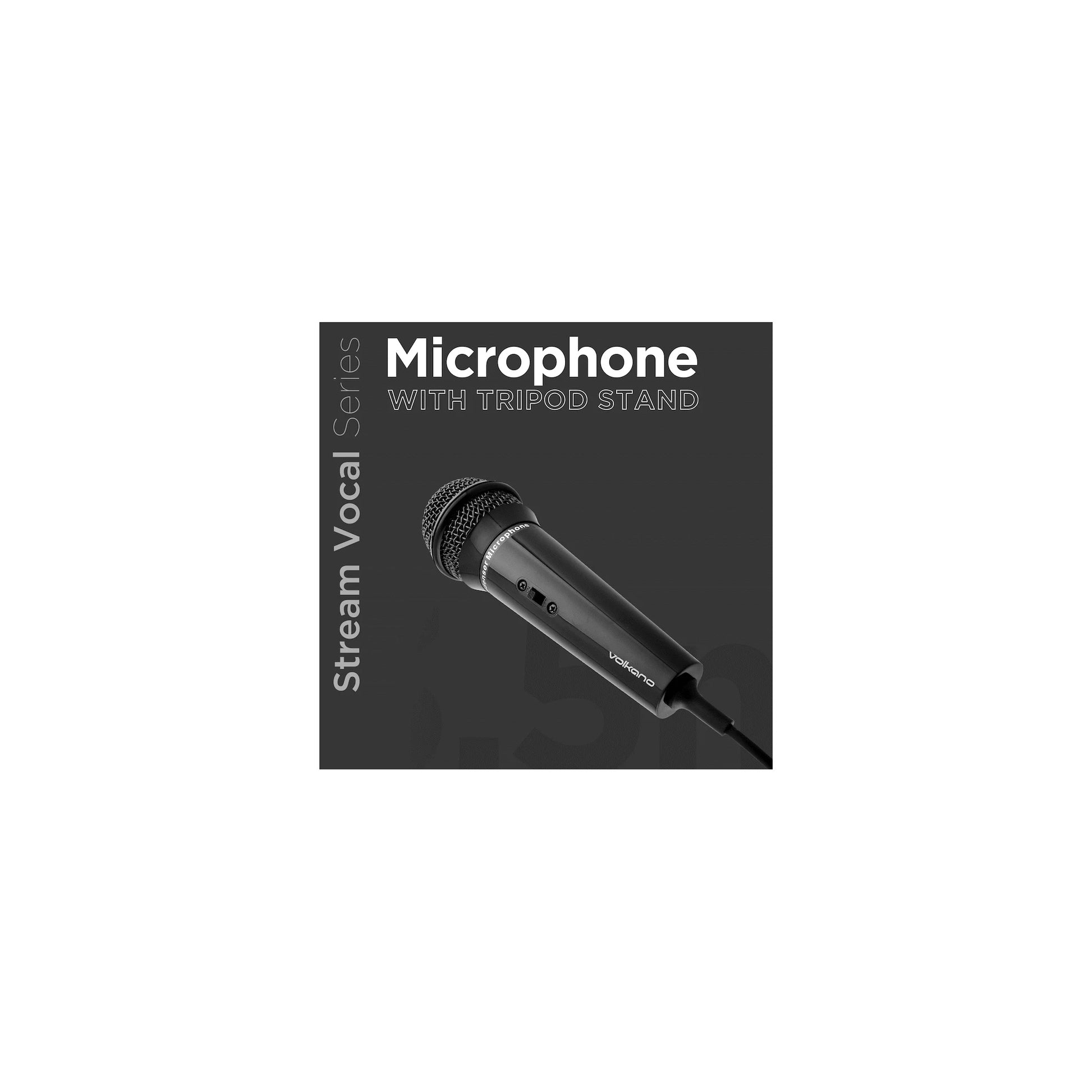 Volkano Stream Vocal Microphone With Tripod Aux - Everyday Elektronics South Africa