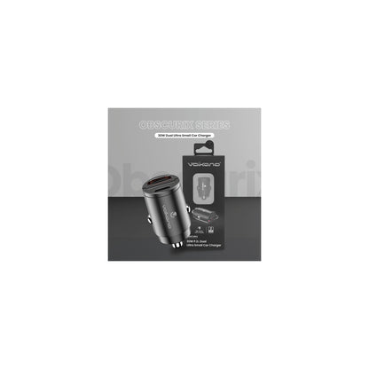 Volkano Obscurix Series 30W Pd Dual Usb A And Usb C Ultra Small Car Charger - Everyday Elektronics South Africa
