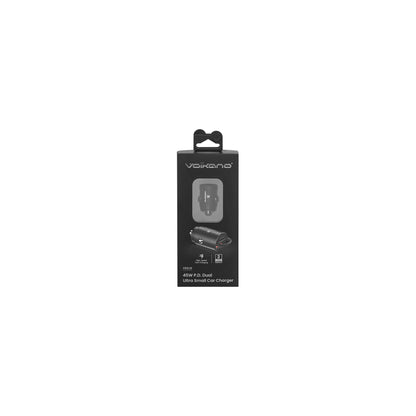 Volkano Veilix Series 45W Pd Dual Usb A And Usb C Ultra Small Car Charger Black - Everyday Elektronics South Africa