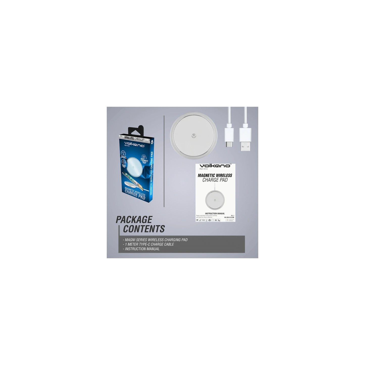 Volkano Magni Series Magsafe Wireless Charge Pad - Everyday Elektronics South Africa