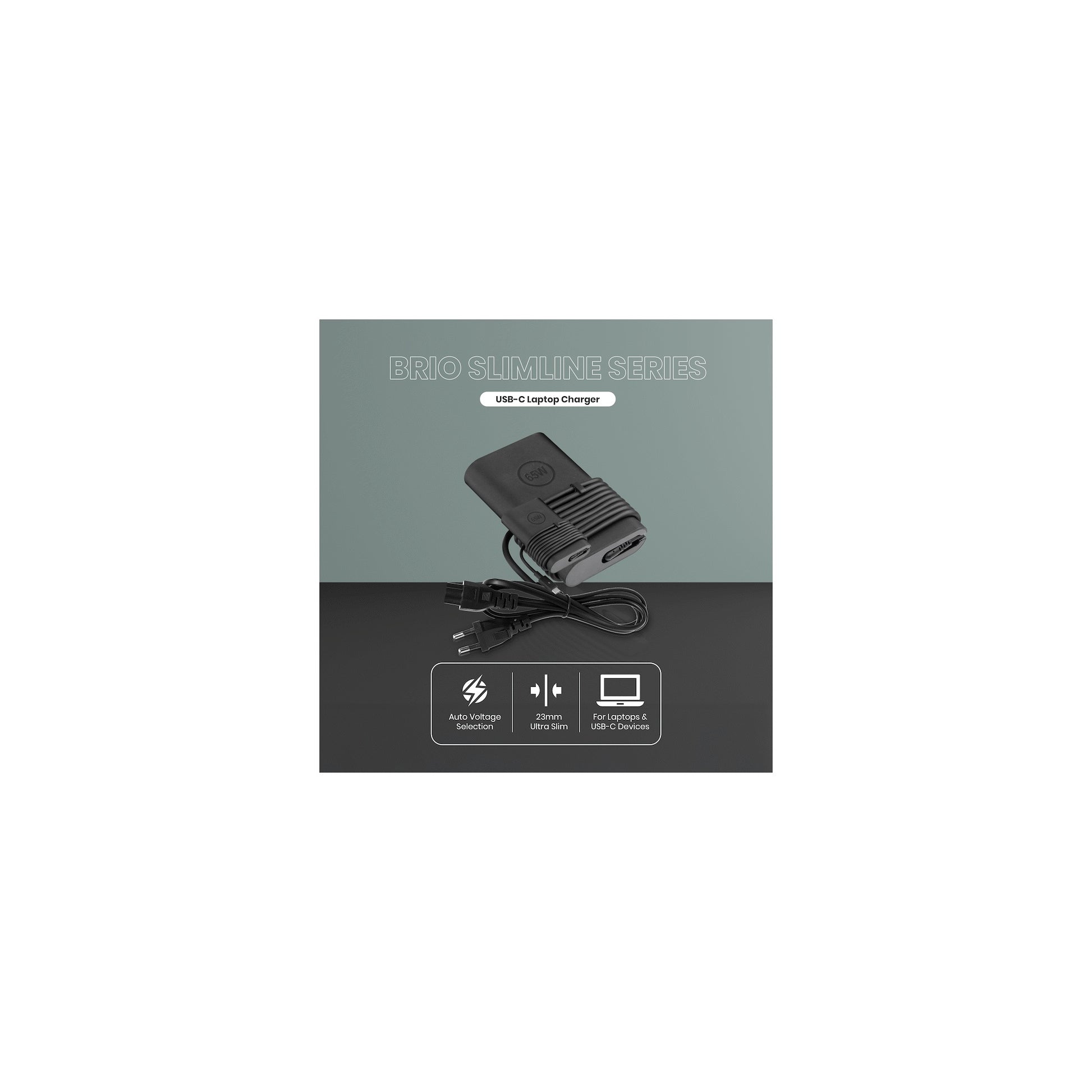 Volkano Brio Slimline Series Type C 65W Laptop Charger - Everyday Elektronics South Africa