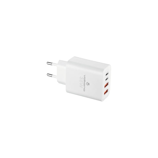 VOLKANO QUAD SERIES 2X PD USB C 2X USB A 3A 35W WALL CHARGER