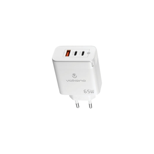 VOLKANO POTENT TRIO 65W GAN 3 PORT WALL CHARGER