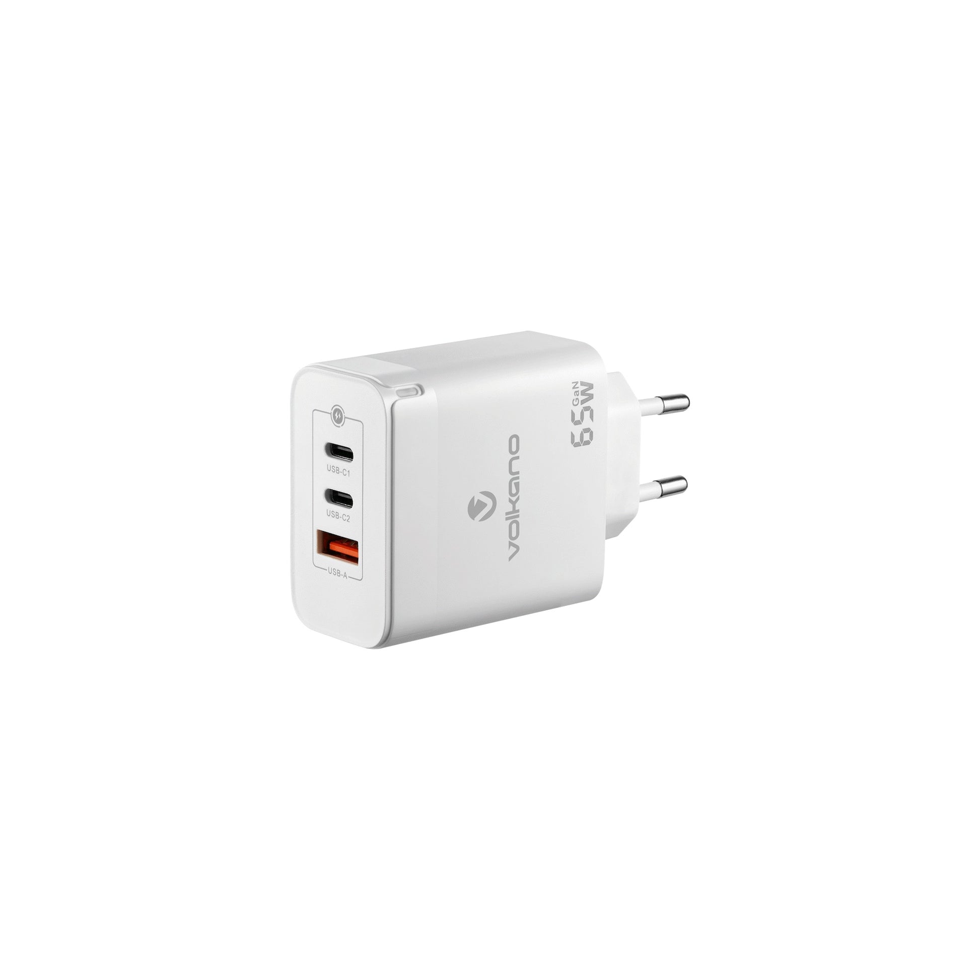 Volkano Potent Trio 65W Gan 3 Port Wall Charger - Everyday Elektronics South Africa
