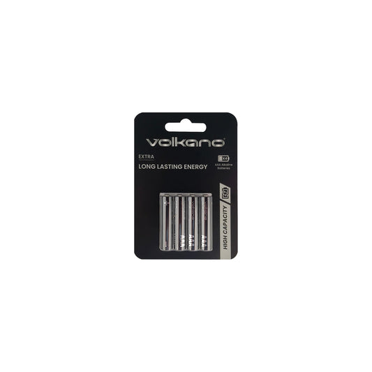 VOLKANO EXTRA SERIES ALKALINE BATTERIES AAA PACK OF 4