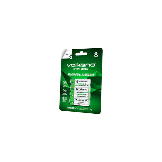 VOLKANO EXTRA SERIES RECHARGEABLE AA BATTERIES PACK OF 4