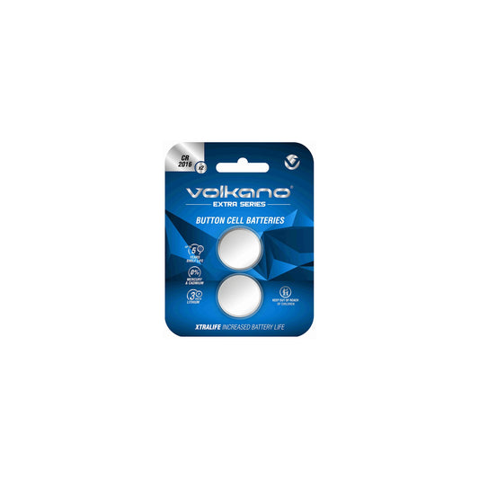 VOLKANO EXTRA SERIES CR2016 PACK OF 2 BATTERIES
