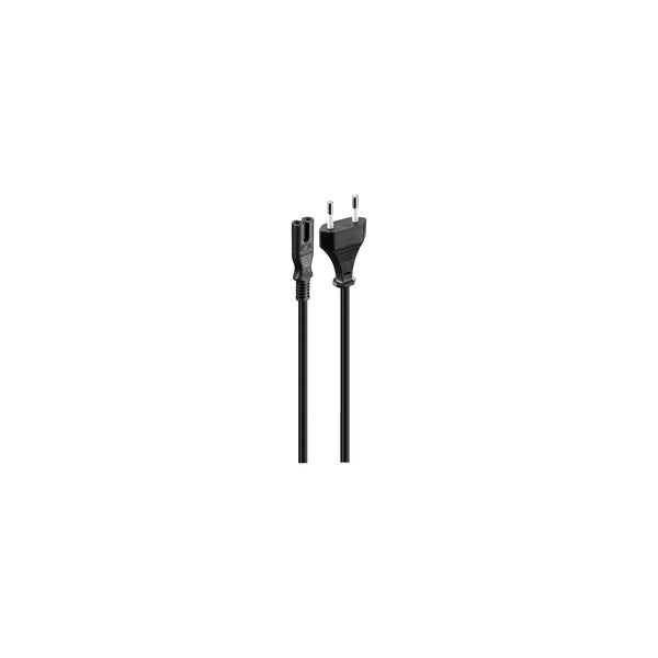 Volkano Presto Series Power Cable 2 Pin Figure 8 To Type C Euro 12M 5A Black - Everyday Elektronics South Africa