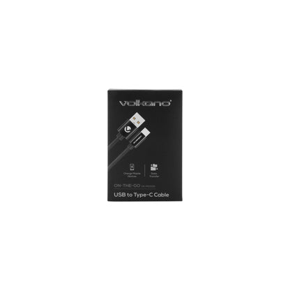 Volkano On The Go Usb To Type C 18W Braided 1M Cable Black - Everyday Elektronics South Africa