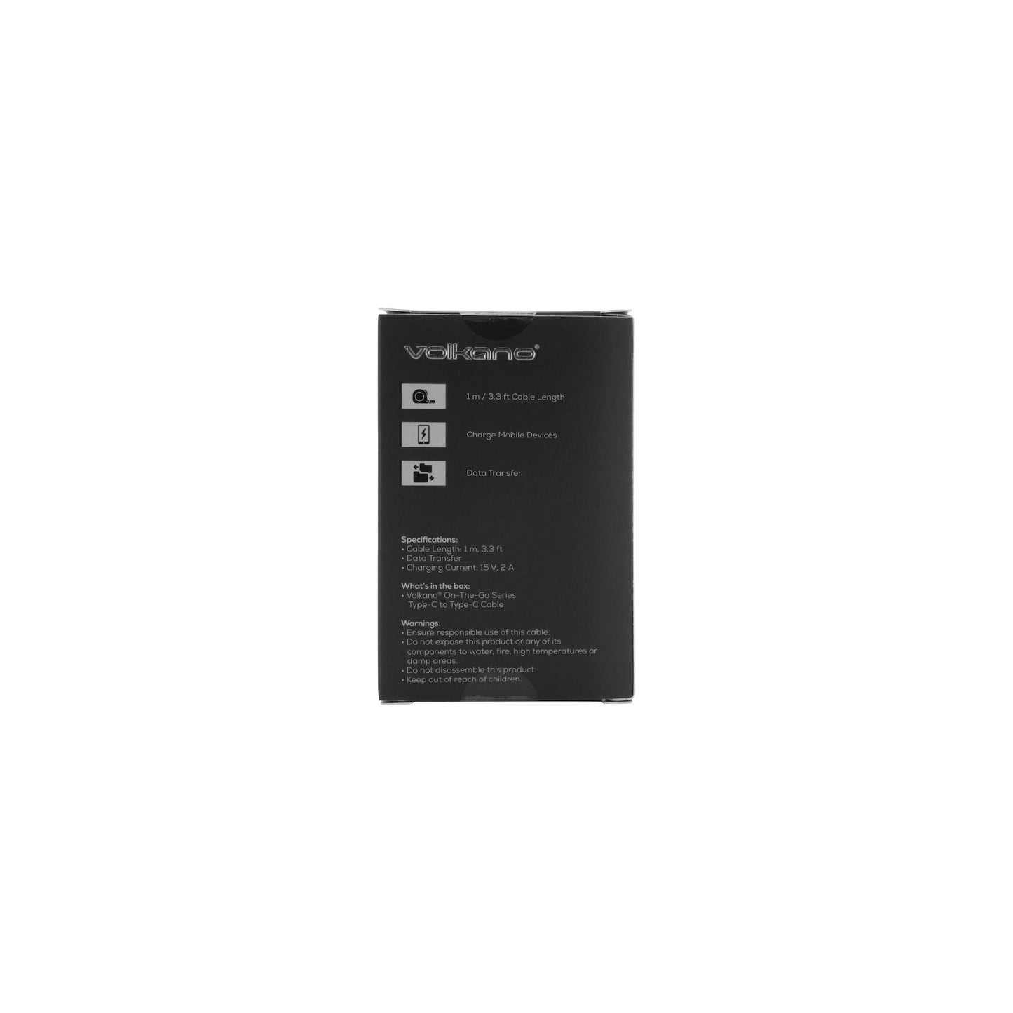 Volkano On The Go Type C To Type C 30W Cable Black - Everyday Elektronics South Africa