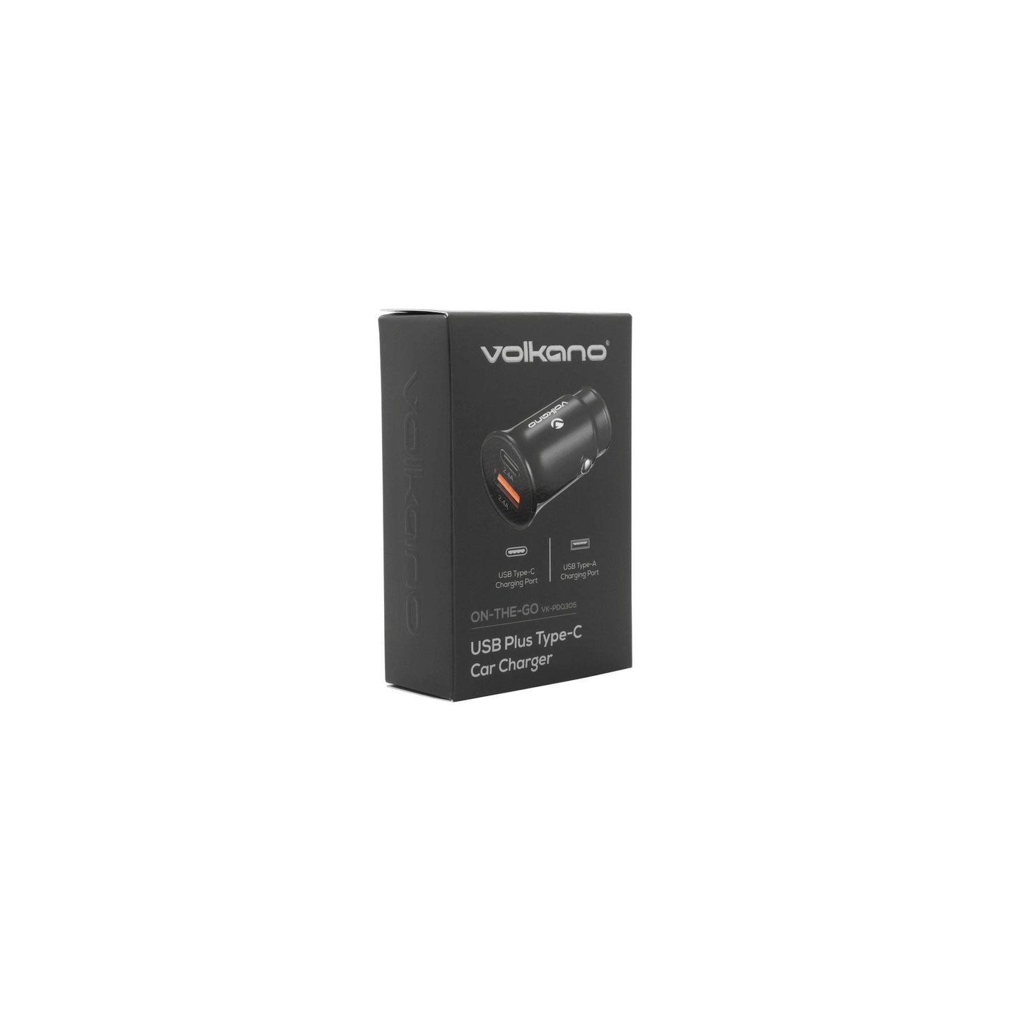 Volkano On The Go Usb Type C 12W Car Charger Black - Everyday Elektronics South Africa