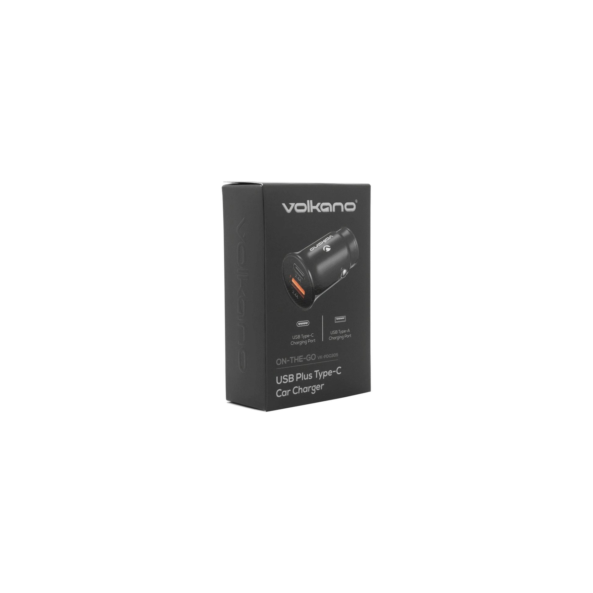 Volkano On The Go Usb Type C 12W Car Charger Black - Everyday Elektronics South Africa