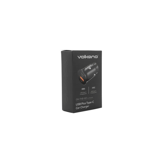 Volkano On The Go Usb Type C 12W Car Charger Black - Everyday Elektronics South Africa