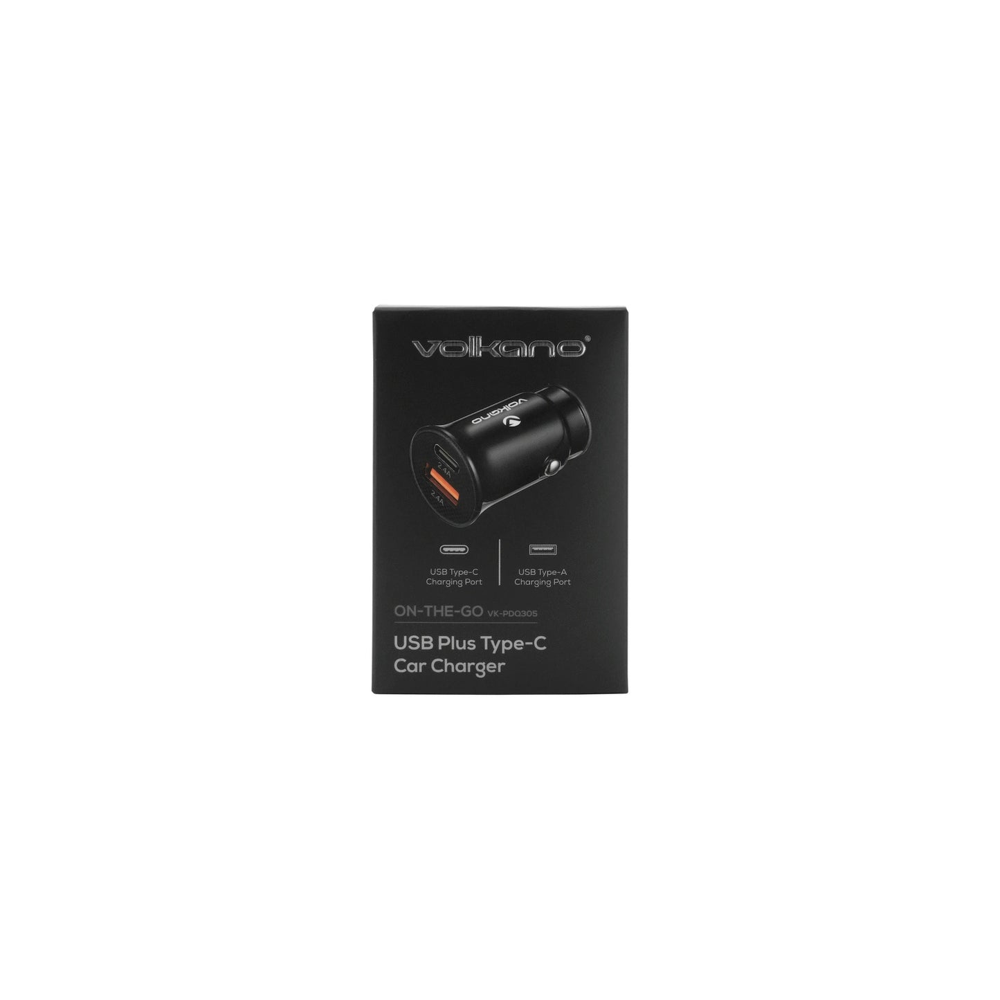 Volkano On The Go Usb Type C 12W Car Charger Black - Everyday Elektronics South Africa