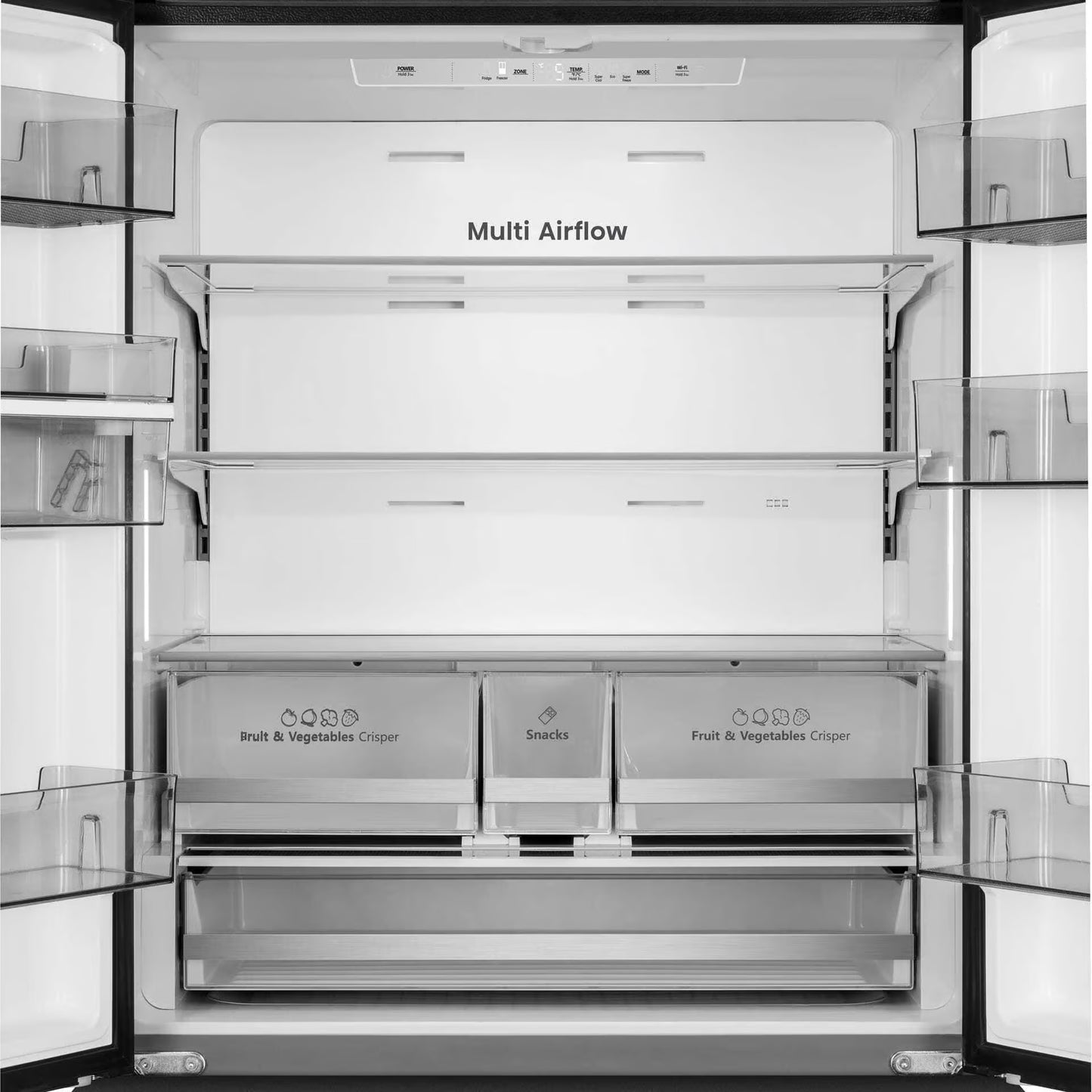 Hisense H760Fsb Wd 575L Black French Door Refrigerator With External Handle And Water Dispenser - Everyday Elektronics South Africa